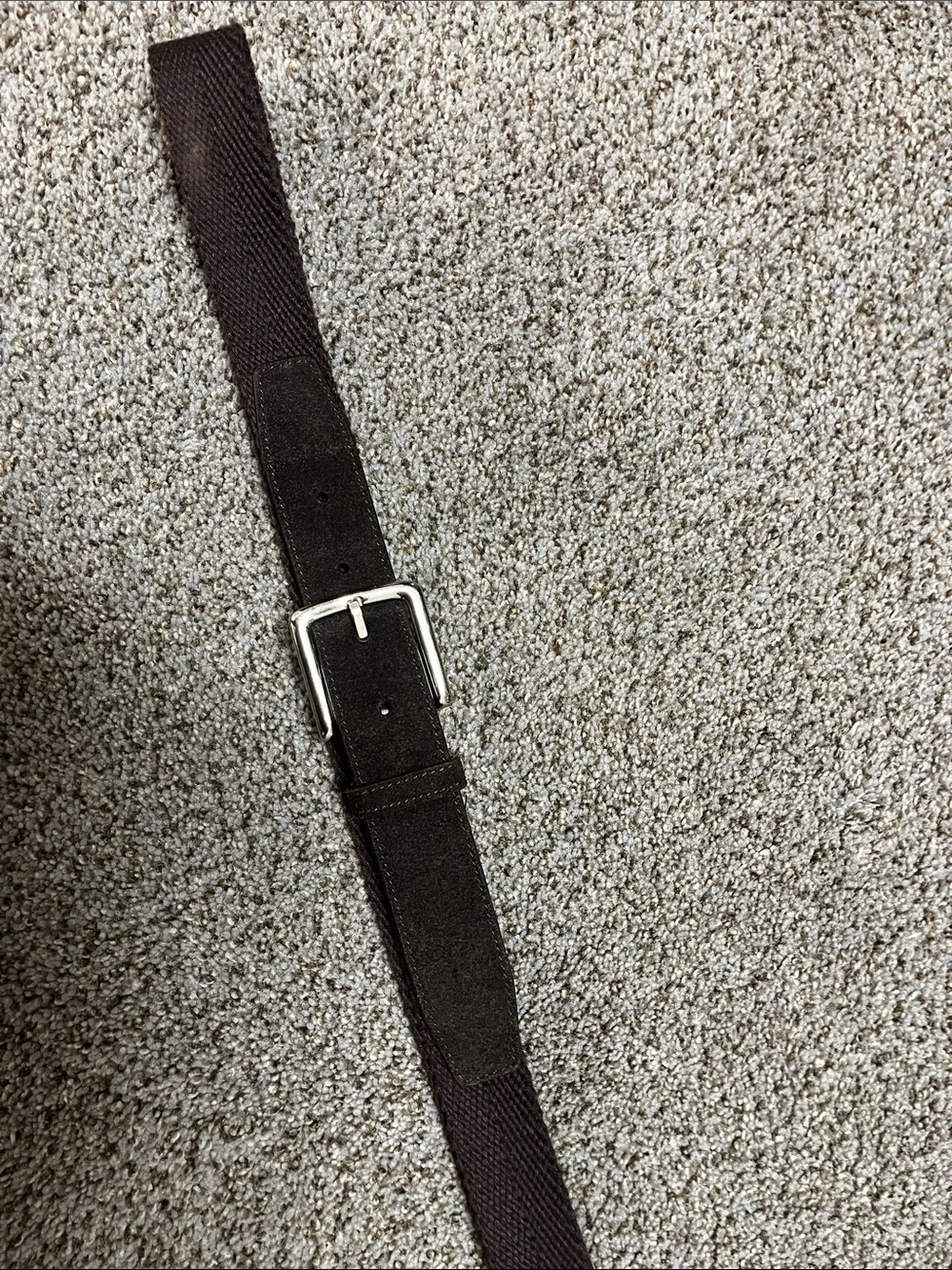 Cole Haan Brown Suede and Knit Belt